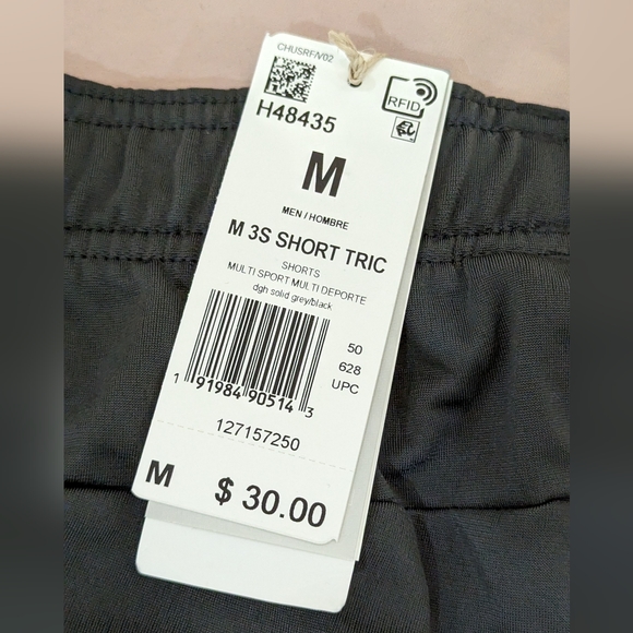 Adidas 3 Stripe Tircot Short (Medium, Gray) - Picture 6 of 6